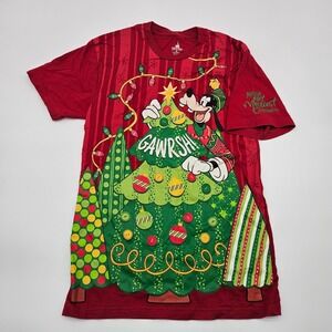 Disney‎ Parks Mickeys Most Merriest Celebration Christmas T-Shirt Red Size Small